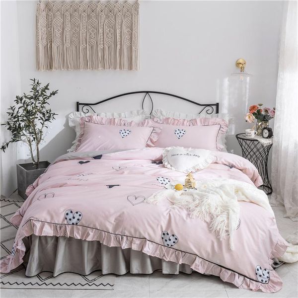 bedding sets girls pink cotton set gray bed skirt twin full king quilt cover princess style duvet love luxury bedclothes
bedding sets girls pink cotton set gray bed skirt twin full king quilt cover princess style duvet love luxury bedclothes