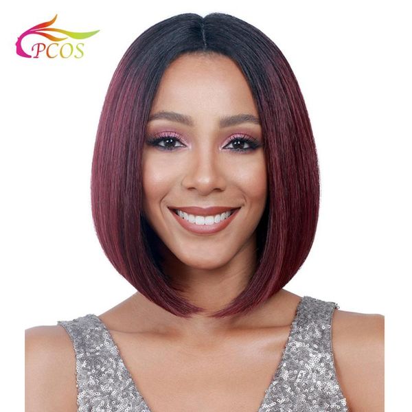 short fashion straight synthetic dark root wigs ombre wine bob for black women natural medium hairline
short fashion straight synthetic dark root wigs ombre wine bob for black women natural medium hairline