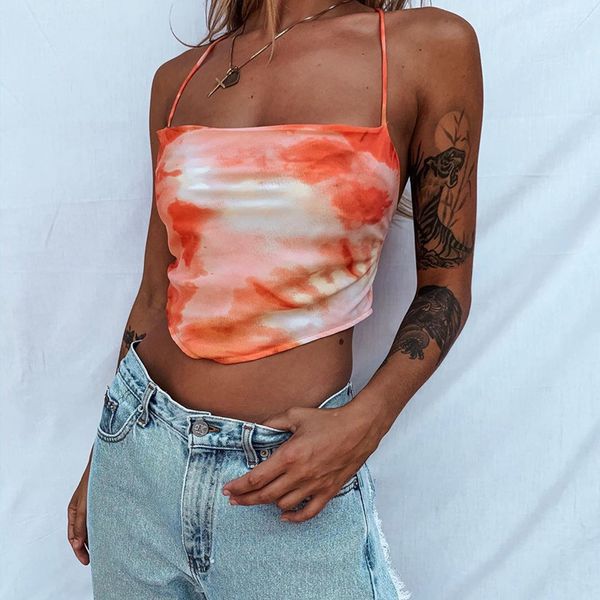 fashion tie dye print summer halter baless lace up crop tube girls cropped feminino cute streetwearhigh quality, White
fashion tie dye print summer halter baless lace up crop tube girls cropped feminino cute streetwearhigh quality, White