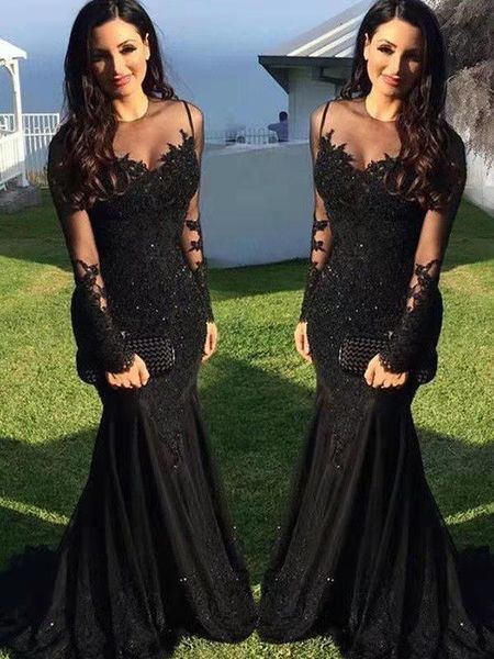gorgeous black long sleeves prom dresses mermaid appliqued evening gowns long formal dress for party wear
gorgeous black long sleeves prom dresses mermaid appliqued evening gowns long formal dress for party wear