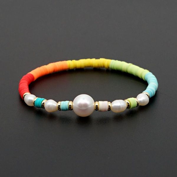 charm bracelets go2boho rainbow bracelet women 4mm vinyl heishi disc bead freshwater pearl 2021 boho jewelry handmade pulseras mujer, Golden;silver
charm bracelets go2boho rainbow bracelet women 4mm vinyl heishi disc bead freshwater pearl 2021 boho jewelry handmade pulseras mujer, Golden;silver