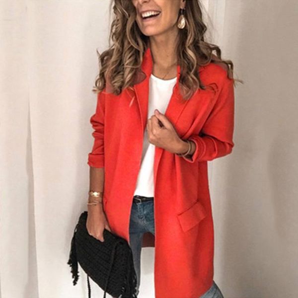 women's suits & blazers plus size women jackets lapel collar pockets decor long sleeve autumn office lady blazer jacket elegant work su, White;black
women's suits & blazers plus size women jackets lapel collar pockets decor long sleeve autumn office lady blazer jacket elegant work su, White;black