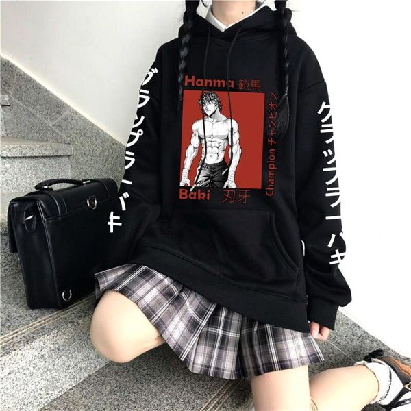 men's hoodies & sweatshirts harajuku men pullover japanese anime sweatshirt male  baki the grappler graphic women, Black
men's hoodies & sweatshirts harajuku men pullover japanese anime sweatshirt male  baki the grappler graphic women, Black