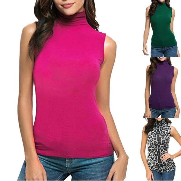 women womens cami ladies high neck sleeveless solid color fashion basic classic tank vest casual loose t shirt, White
women womens cami ladies high neck sleeveless solid color fashion basic classic tank vest casual loose t shirt, White