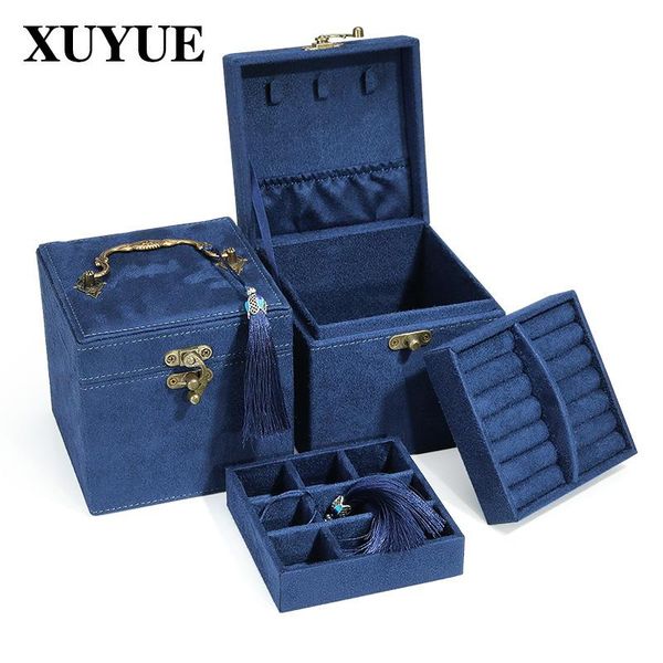 jewelry pouches, bags retro box three-layer super migration large capacity necklace bracelet packaging spot, Pink;blue
jewelry pouches, bags retro box three-layer super migration large capacity necklace bracelet packaging spot, Pink;blue