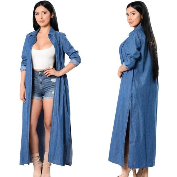 women's trench coats women vintage open stitch long denim ladies turn-down collar jeans loose windbreaker outwear female rh700, Tan;black
women's trench coats women vintage open stitch long denim ladies turn-down collar jeans loose windbreaker outwear female rh700, Tan;black