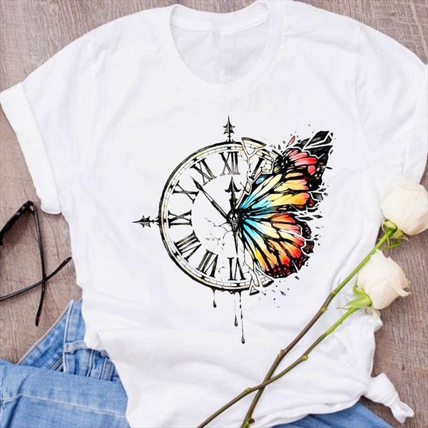 graphic butterfly vintage fashion women t shirt 90s short sleeve print clothes tees female womens, White
graphic butterfly vintage fashion women t shirt 90s short sleeve print clothes tees female womens, White