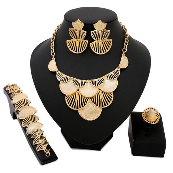 earrings & necklace 2021 bridal gift nigerian wedding african beads jewelry set fashion dubai gold-color costume design big, Silver
earrings & necklace 2021 bridal gift nigerian wedding african beads jewelry set fashion dubai gold-color costume design big, Silver