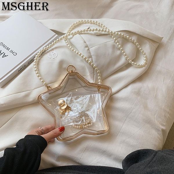 shoulder bags transparent star shape one-shoulder cross-body bag pearl chain acrylic summer mini fashion personality design phone package
shoulder bags transparent star shape one-shoulder cross-body bag pearl chain acrylic summer mini fashion personality design phone package