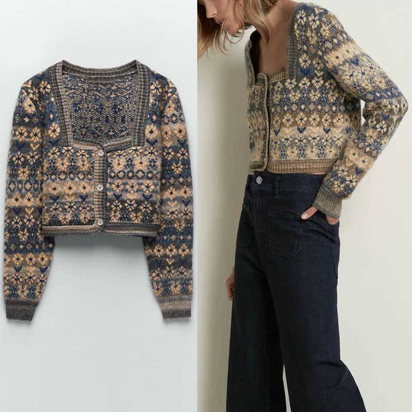 za cropped knit jacquard cardigan women long sleeve ribbed vintage knitted female chic front button fitted sweaters 210602, White
za cropped knit jacquard cardigan women long sleeve ribbed vintage knitted female chic front button fitted sweaters 210602, White