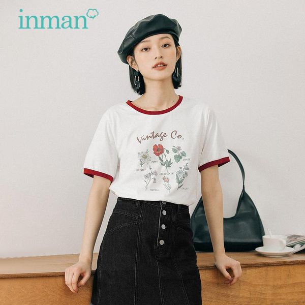 causal t-shirt women summer vintage contrast color hand-painting flower pattern tee women's, White
causal t-shirt women summer vintage contrast color hand-painting flower pattern tee women's, White