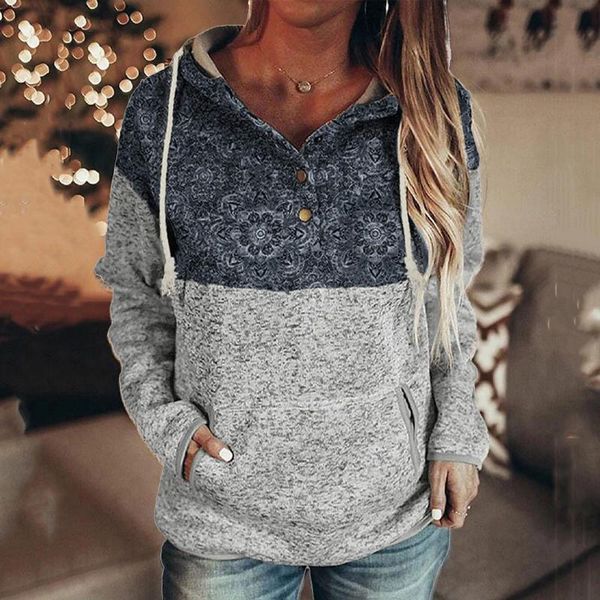 women's hoodies & sweatshirts 2021 autumn winter bohemian retro print spliced long-sleeved hooded hood drawstring sweter damski pocket, Black
women's hoodies & sweatshirts 2021 autumn winter bohemian retro print spliced long-sleeved hooded hood drawstring sweter damski pocket, Black