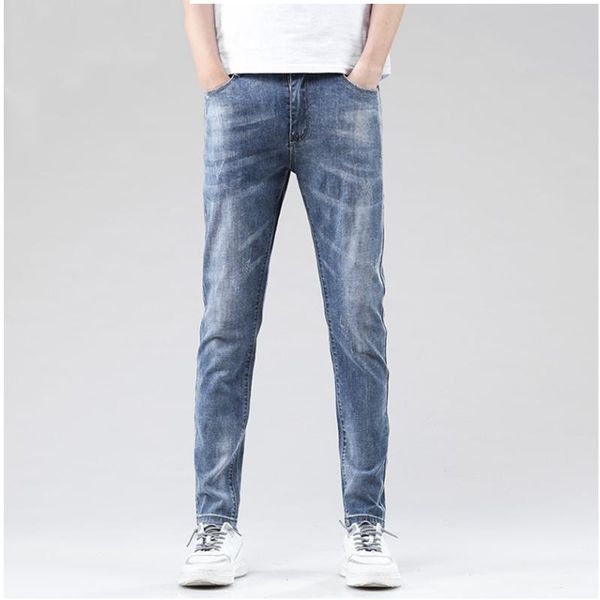 men's jeans cotton light blue middle-aged household straight stretch nine-point pants for men clothing
men's jeans cotton light blue middle-aged household straight stretch nine-point pants for men clothing