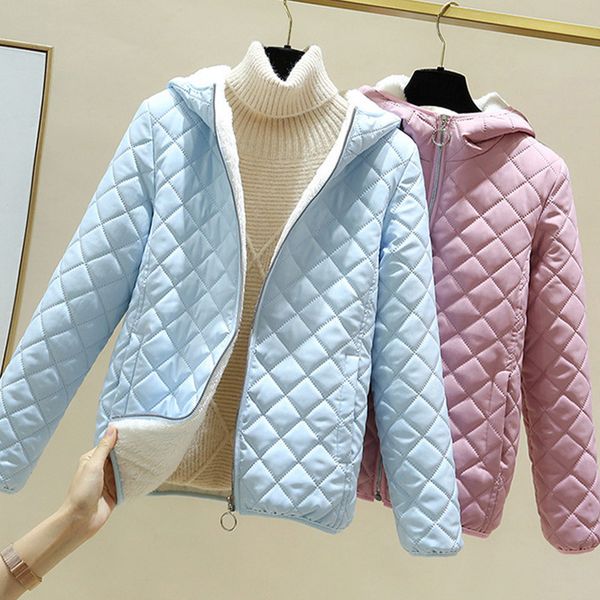 quilted coat argyle winter women's hooded wadded solid warm zipper female short coats fashion ladies thick padded outwear 210524, Black
quilted coat argyle winter women's hooded wadded solid warm zipper female short coats fashion ladies thick padded outwear 210524, Black