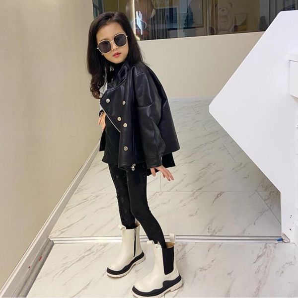 jackets children pu leather jacket 2021 spring autumn soft outerwear baby girl fashion kids coats 4-14y w381, Blue;gray
jackets children pu leather jacket 2021 spring autumn soft outerwear baby girl fashion kids coats 4-14y w381, Blue;gray