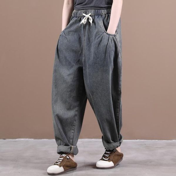 fairynatural ladies winter loose 2021 elastic waist trousers casual pocket women plus size jeans vintage autumn spring women's, Blue
fairynatural ladies winter loose 2021 elastic waist trousers casual pocket women plus size jeans vintage autumn spring women's, Blue