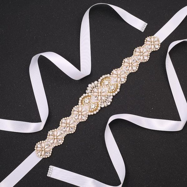 wedding sashes sesthfar women pearl rhinestone dress belt beaded bridal gown silver diamond inlaid bridesmaid, White
wedding sashes sesthfar women pearl rhinestone dress belt beaded bridal gown silver diamond inlaid bridesmaid, White