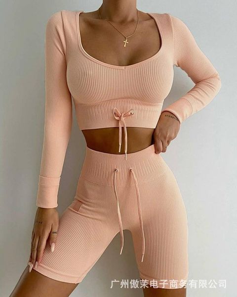 women's tracksuits sports suit fitness seamless yoga two-piece backless shorts training, Gray
women's tracksuits sports suit fitness seamless yoga two-piece backless shorts training, Gray