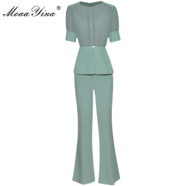 women's two piece pants moaayina 2021 designer summer fashion solid pieces set women's short sleeve slim and wide leg suit, White
women's two piece pants moaayina 2021 designer summer fashion solid pieces set women's short sleeve slim and wide leg suit, White