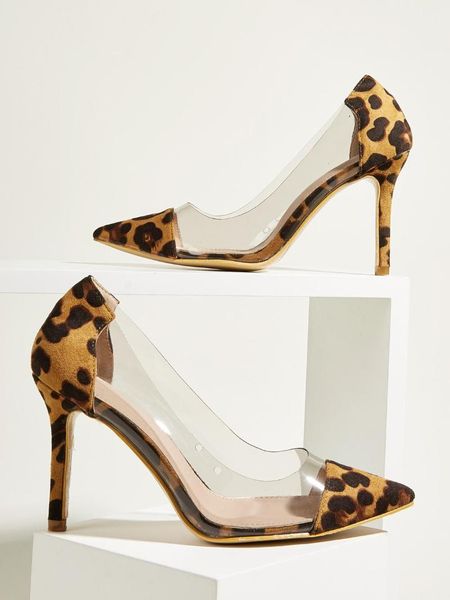 dress shoes women's pumps fashion leopard pointy toe high heels women patchwork pvc transparent stiletto heel wedding party pump, Black
dress shoes women's pumps fashion leopard pointy toe high heels women patchwork pvc transparent stiletto heel wedding party pump, Black