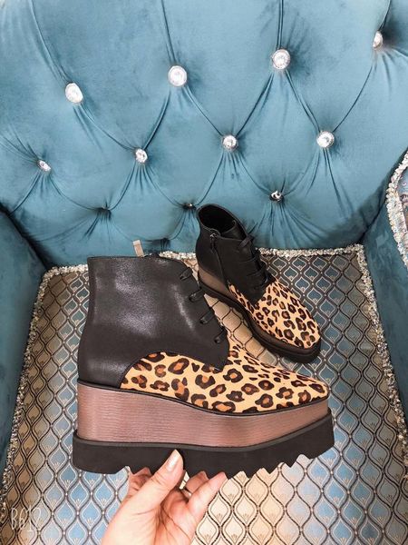 boots shoes woman leather horse hair short thick bottom booties 8cm model leopar chaussures femmes de muj, Black
boots shoes woman leather horse hair short thick bottom booties 8cm model leopar chaussures femmes de muj, Black