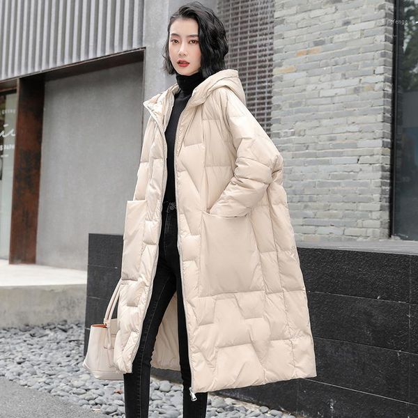 women's down & parkas 2021 winter women jacket hooded female parka long black loose 90% white duck coat warm snow outwear
women's down & parkas 2021 winter women jacket hooded female parka long black loose 90% white duck coat warm snow outwear