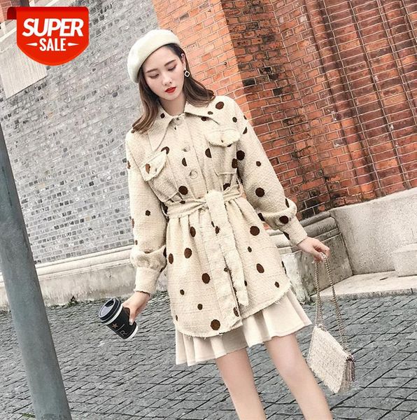 xiaoxiang's wind polka-dot woolen coat, long-sleeved lapel, fashionable waisted women #oa0h, Black;gray
xiaoxiang's wind polka-dot woolen coat, long-sleeved lapel, fashionable waisted women #oa0h, Black;gray