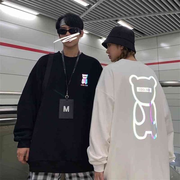 hoodies2021 autumn new lovers' reflective men's sweater round neck cartoon fashion brand casual bottom shirt, Black
hoodies2021 autumn new lovers' reflective men's sweater round neck cartoon fashion brand casual bottom shirt, Black