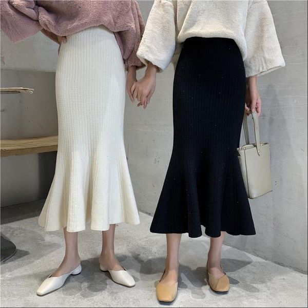 women winter womens skirts spring knitted trumpet sweater skirt female elastic high causal waist fashion long solid ruffle party q48, Black
women winter womens skirts spring knitted trumpet sweater skirt female elastic high causal waist fashion long solid ruffle party q48, Black