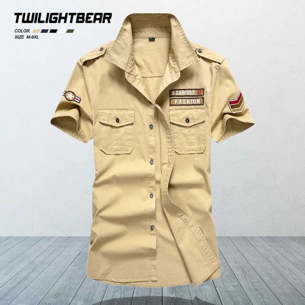 military men's shirts oversized short sleeve pure cotton streetwear casual men clothing chemise homme 6xl mfjh105 210721, White;black
military men's shirts oversized short sleeve pure cotton streetwear casual men clothing chemise homme 6xl mfjh105 210721, White;black