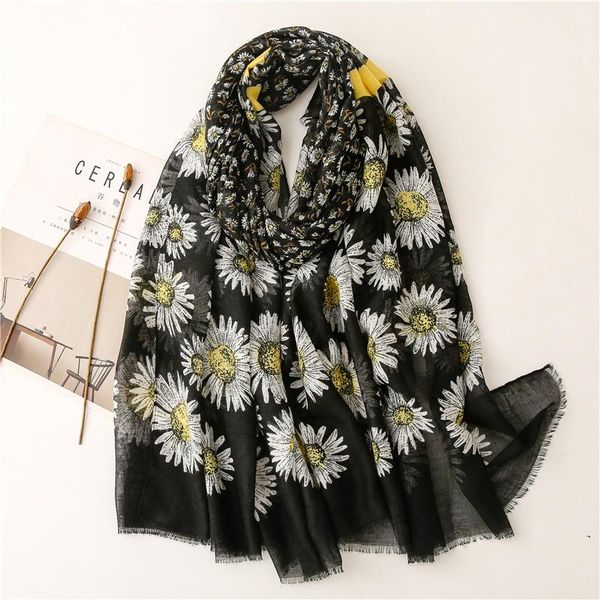 scarves 2021 women fashion daisy floral printed tassel viscose shawl lady print soft wrap pashmina stole bufanda muslim hijab 180*90cm, Blue;gray
scarves 2021 women fashion daisy floral printed tassel viscose shawl lady print soft wrap pashmina stole bufanda muslim hijab 180*90cm, Blue;gray
