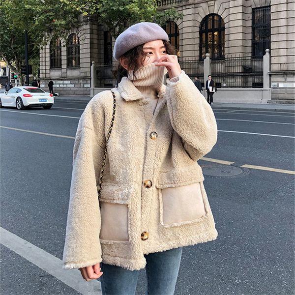 09 new korean lamb cashmere faux fur winter coat thicken short women furry teddy jacket, Black
09 new korean lamb cashmere faux fur winter coat thicken short women furry teddy jacket, Black