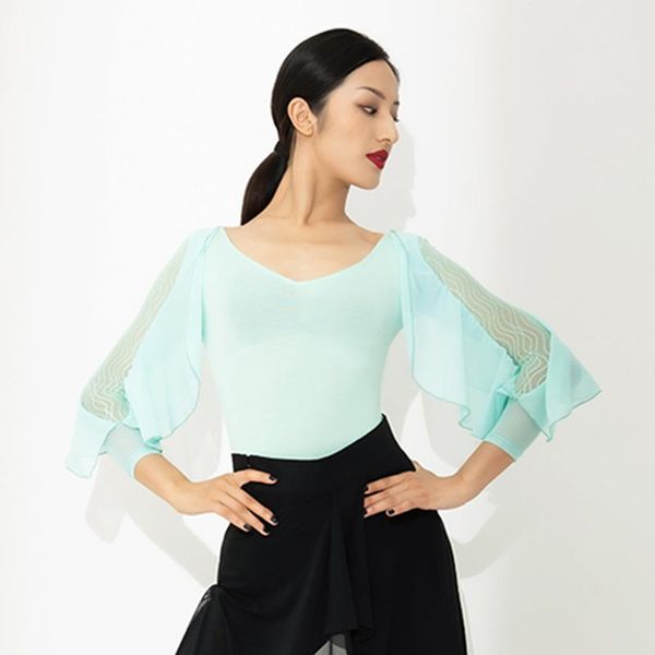 stage wear summer ballroom dancing performance costume female ruffle sleeve tango latin dance practice competition clothes ys2216, Black;red
stage wear summer ballroom dancing performance costume female ruffle sleeve tango latin dance practice competition clothes ys2216, Black;red