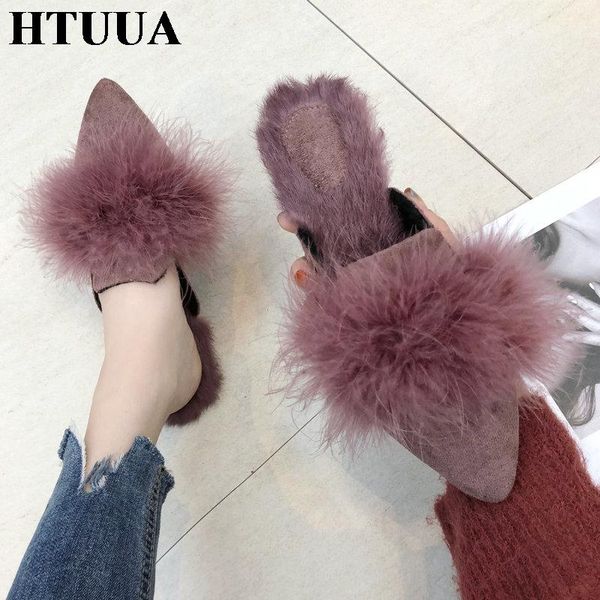 slippers htuua fluffy furry fur plush women slip on flat mules shoes woman indoor home autumn winter house sx3157, Black
slippers htuua fluffy furry fur plush women slip on flat mules shoes woman indoor home autumn winter house sx3157, Black