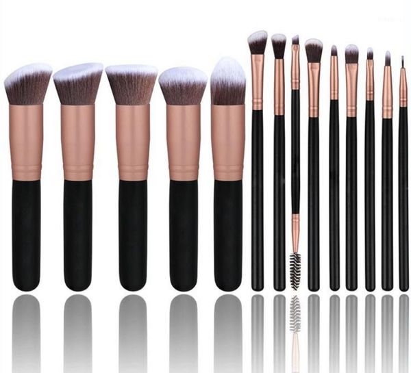 makeup-brushes-set 14pcs eyebrow highlighter powder foundation eye shadow1