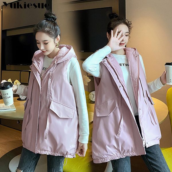 winter long sleeveless vest coats women hooded slim cotton padded jacket vests korean fashion jacket woman waistcoat 210519, Black;white
winter long sleeveless vest coats women hooded slim cotton padded jacket vests korean fashion jacket woman waistcoat 210519, Black;white