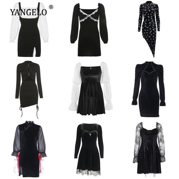 casual dresses gothic black dress women autumn winter 2021 y2k girls party vintage long sleeve streetwear bodycon, Black;gray
casual dresses gothic black dress women autumn winter 2021 y2k girls party vintage long sleeve streetwear bodycon, Black;gray