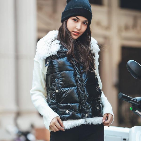 women's vests 2021 brand autumn winter vest women jacket coat down cotton casual fur waistcoat 177076, Black;white
women's vests 2021 brand autumn winter vest women jacket coat down cotton casual fur waistcoat 177076, Black;white