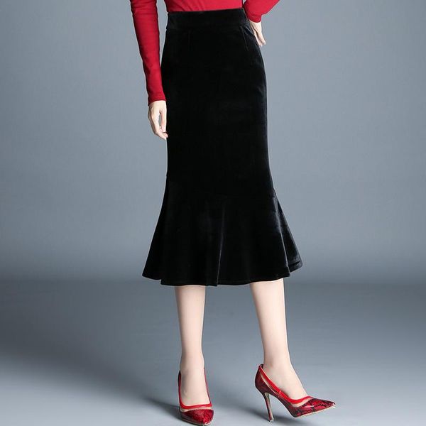 skirts 2021 autumn & winter arrival gold velvet fishtail skirt high waist slimming simple black stretch women
skirts 2021 autumn & winter arrival gold velvet fishtail skirt high waist slimming simple black stretch women
