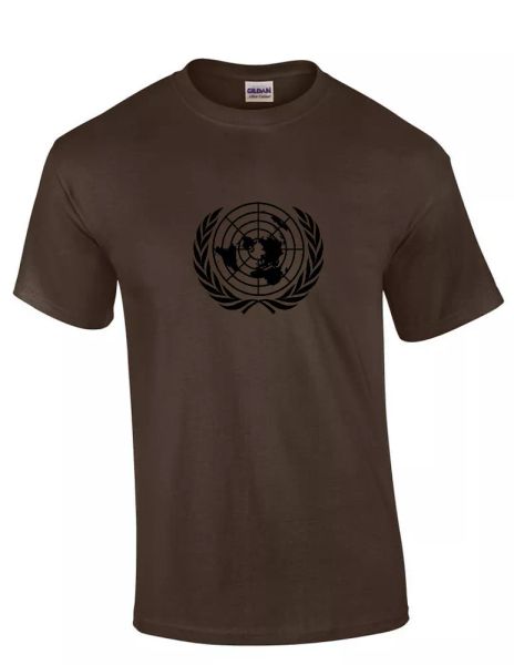 UN United Nations Peace Keeper T-shirt Black Logo Brown Cotton Tee Shirt S - 5XL, White;black
UN United Nations Peace Keeper T-shirt Black Logo Brown Cotton Tee Shirt S - 5XL, White;black