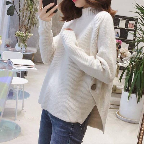women's sweaters 2021 fall/winter sweater loose outer wear pullover women net infrared thick, White;black
women's sweaters 2021 fall/winter sweater loose outer wear pullover women net infrared thick, White;black