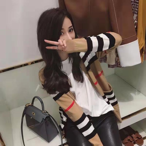 women's sweater women's jacket cashmere cardigan mid-length knitted jacket v-neck loose striped sweater thin ladies trench coat s-, White;black
women's sweater women's jacket cashmere cardigan mid-length knitted jacket v-neck loose striped sweater thin ladies trench coat s-, White;black