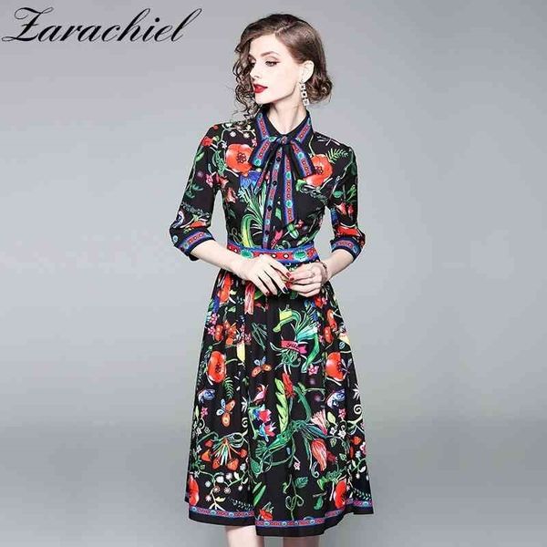 turn down collar bow dress elegant half sleeve flowers print knee length midi runway womens dresses 210416, Black;gray
turn down collar bow dress elegant half sleeve flowers print knee length midi runway womens dresses 210416, Black;gray