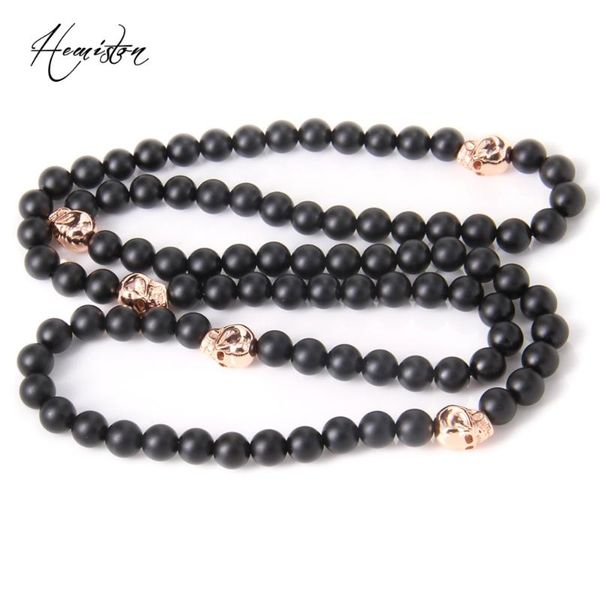 black obsidian bead and skull necklace, rebel heart style jewelry gift for men -n358 chains, Silver
black obsidian bead and skull necklace, rebel heart style jewelry gift for men -n358 chains, Silver
