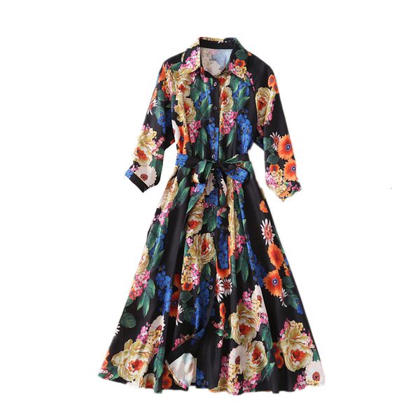 dresses luxury sleeve down collar milan runway women floral dress e10-1 6mvu, Black
dresses luxury sleeve down collar milan runway women floral dress e10-1 6mvu, Black