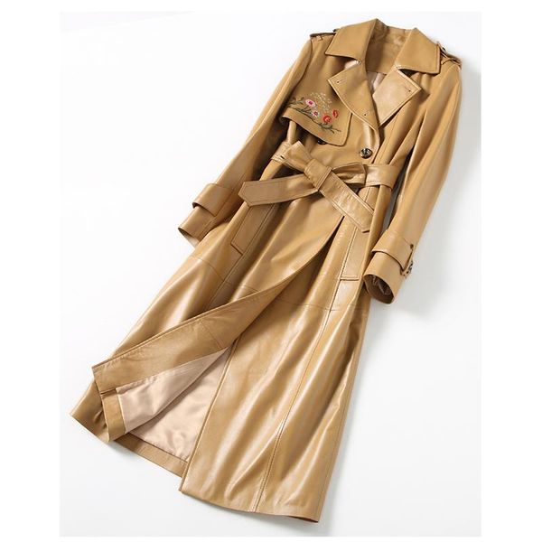 women's leather & faux sheepskin coat trench female jacket spring autumn winter genuine suit collar long coats 2021 arrival, Black
women's leather & faux sheepskin coat trench female jacket spring autumn winter genuine suit collar long coats 2021 arrival, Black