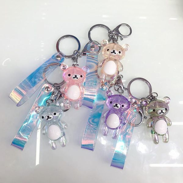 keychains cute acrylic bubble bear keychain laser leather rope keyrings pendant for women bag backpack charms decoration car key holder, Silver
keychains cute acrylic bubble bear keychain laser leather rope keyrings pendant for women bag backpack charms decoration car key holder, Silver