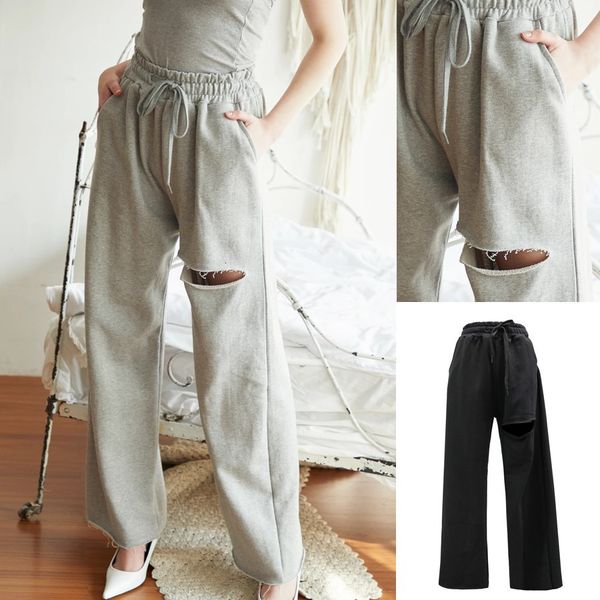 women's pants & capris european and american style solid color trousers ripped elastic tie high waist loose pocket straight-leg 88, Black;white
women's pants & capris european and american style solid color trousers ripped elastic tie high waist loose pocket straight-leg 88, Black;white