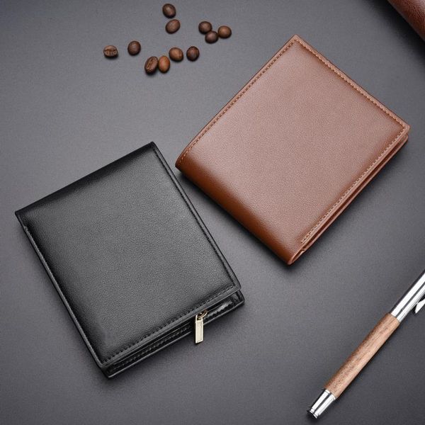 wallets luxury leather wallet fashion short bifold men pu casual soild with zipper coin pocket purses male, Red;black
wallets luxury leather wallet fashion short bifold men pu casual soild with zipper coin pocket purses male, Red;black
