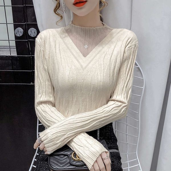 autumn and winter fashion slim bottomed shirt long sleeve knitted sweater blouse women, White;black
autumn and winter fashion slim bottomed shirt long sleeve knitted sweater blouse women, White;black